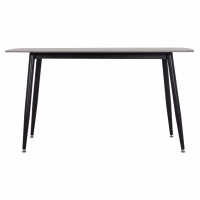 ΤΡΑΠΕΖΙ RAVEN HM18149.13 ΚΕΡΑΜΙΚΟ TOP ΓΚΡΙ ΜΑΡΜΑΡΟ-ΜΑΥΡΟ ΜΕΤΑΛΛΟ 140x80x74Υεκ.