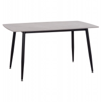 ΤΡΑΠΕΖΙ RAVEN HM18149.13 ΚΕΡΑΜΙΚΟ TOP ΓΚΡΙ ΜΑΡΜΑΡΟ-ΜΑΥΡΟ ΜΕΤΑΛΛΟ 140x80x74Υεκ.