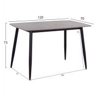 ΤΡΑΠΕΖΙ RAVEN HM9854.13 ΚΕΡΑΜΙΚΟ TOP ΓΚΡΙ ΜΑΡΜΑΡΟ-ΜΑΥΡΟ ΜΕΤΑΛΛΟ 120x70x73Υεκ. ΤΡΑΠΕΖΙ RAVEN HM9854.13 ΚΕΡΑΜΙΚΟ TOP ΓΚΡΙ ΜΑΡΜΑΡΟ-ΜΑΥΡΟ ΜΕΤΑΛΛΟ 120x70x73Υεκ.