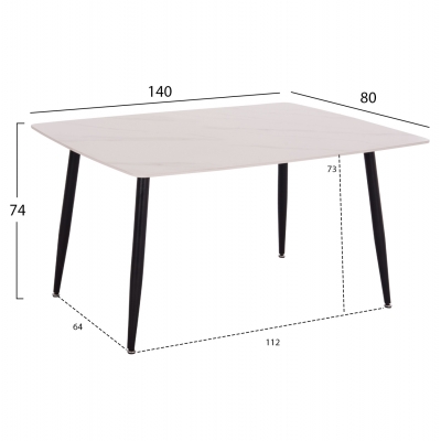 ΤΡΑΠΕΖΙ RAVEN HM18149.01 ΚΕΡΑΜΙΚΟ TOP ΜΕ ΟΨΗ ΛΕΥΚΟ ΜΑΡΜΑΡΟ 140x80x74Υεκ. ΤΡΑΠΕΖΙ RAVEN HM18149.01 ΚΕΡΑΜΙΚΟ TOP ΜΕ ΟΨΗ ΛΕΥΚΟ ΜΑΡΜΑΡΟ 140x80x74Υεκ.