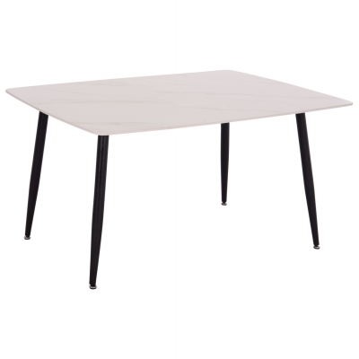 ΤΡΑΠΕΖΙ RAVEN HM18149.01 ΚΕΡΑΜΙΚΟ TOP ΜΕ ΟΨΗ ΛΕΥΚΟ ΜΑΡΜΑΡΟ 140x80x74Υεκ.