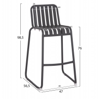 ΣΚΑΜΠΟ ΜΠΑΡ ΑΛΟΥΜΙΝΙΟΥ RACHEL HM6341.01 ΓΚΡΙ 47x56,5x98,5Υεκ. ΣΚΑΜΠΟ ΜΠΑΡ ΑΛΟΥΜΙΝΙΟΥ RACHEL HM6341.01 ΓΚΡΙ 47x56,5x98,5Υεκ.