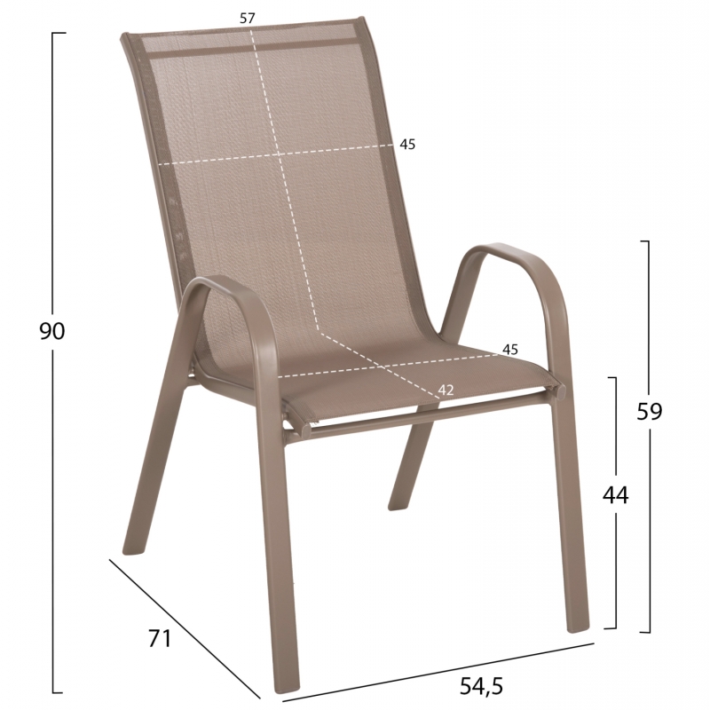 ΣΕΤ ΤΡΑΠΕΖΑΡΙΑΣ 5ΤΜΧ OFER HM21015 ΤΡΑΠΕΖΙ & 4 ΚΑΡΕΚΛΕΣ ΜΕΤΑΛΛΟ ΣΕ ΚΑΠΟΥΤΣΙΝΟ