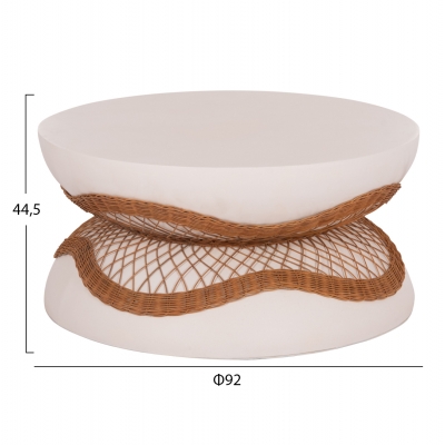 ΤΡΑΠΕΖΙ ΣΑΛΟΝΙΟΥ ANNA HM18157.02 FIBER CEMENT ΛΕΥΚΟ-ΦΥΣΙΚΟ RATTAN--Φ92x44.5Υεκ ΤΡΑΠΕΖΙ ΣΑΛΟΝΙΟΥ ANNA HM18157.02 FIBER CEMENT ΛΕΥΚΟ-ΦΥΣΙΚΟ RATTAN--Φ92x44.5Υεκ