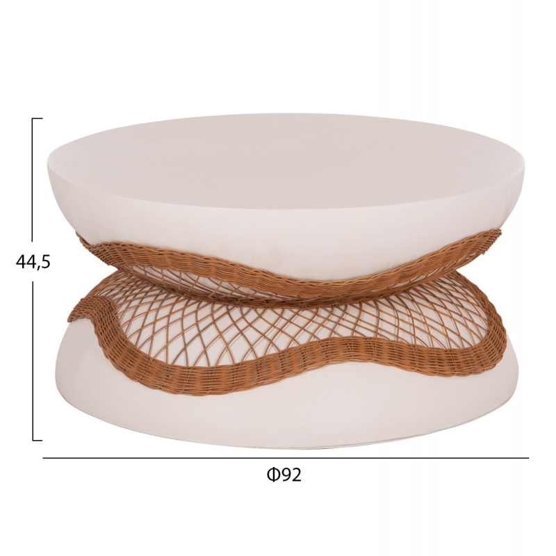ΤΡΑΠΕΖΙ ΣΑΛΟΝΙΟΥ ANNA HM18157.02 FIBER CEMENT ΛΕΥΚΟ-ΦΥΣΙΚΟ RATTAN--Φ92x44.5Υεκ ΤΡΑΠΕΖΙ ΣΑΛΟΝΙΟΥ ANNA HM18157.02 FIBER CEMENT ΛΕΥΚΟ-ΦΥΣΙΚΟ RATTAN--Φ92x44.5Υεκ