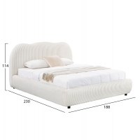 ΚΡΕΒΑΤΙ ΔΙΠΛΟ ΜΕ ΑΠΟΘ.ΧΩΡΟ KALLY HM729.03 ΜΠΕΖ FAUX FUR ΥΦΑΣΜΑ--ΣΤΡΩΜΑ 160x200εκ