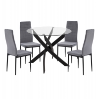 ΣΕΤ ΤΡΑΠΕΖΑΡΙΑΣ 5ΤΜΧ LADY HM21199.01 ΓΥΑΛΙ--ΜΕΤΑΛΛΟ ΣΕ ΜΑΥΡΟ & ΒΕΛΟΥΔΟ ΓΚΡΙ ΣΕΤ ΤΡΑΠΕΖΑΡΙΑΣ 5ΤΜΧ LADY HM21199.01 ΓΥΑΛΙ--ΜΕΤΑΛΛΟ ΣΕ ΜΑΥΡΟ & ΒΕΛΟΥΔΟ ΓΚΡΙ