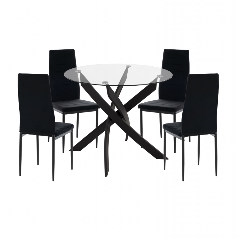 ΣΕΤ ΤΡΑΠΕΖΑΡΙΑΣ 5ΤΜΧ LADY HM21199.04 ΓΥΑΛΙ--ΜΕΤΑΛΛΟ & ΒΕΛΟΥΔΟ ΣΕ ΜΑΥΡΟ ΣΕΤ ΤΡΑΠΕΖΑΡΙΑΣ 5ΤΜΧ LADY HM21199.04 ΓΥΑΛΙ--ΜΕΤΑΛΛΟ & ΒΕΛΟΥΔΟ ΣΕ ΜΑΥΡΟ