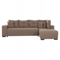 ΓΩΝΙΑΚΟΣ ΚΑΝΑΠΕΣ-ΚΡΕΒΑΤΙ ΜΕ ΑΠΟΘ.ΧΩΡΟ TRENDSTON HM3302.03R ΜΠΕΖ ΥΦΑΣΜΑ 298x177x95Υεκ