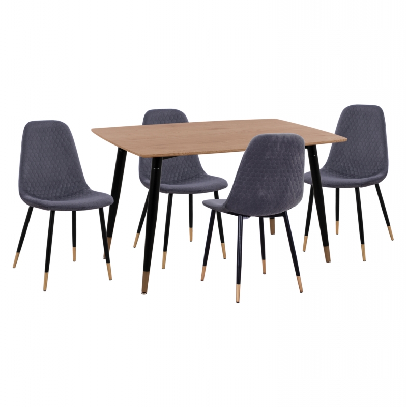ΣΕΤ ΤΡΑΠΕΖΑΡΙΑΣ 5ΤΜΧ ALIZA HM11196.01 MDF TOP-ΒΕΛΟΥΔΟ ΓΚΡΙ & ΜΕΤΑΛΛΟ ΜΑΥΡΟ ΣΕΤ ΤΡΑΠΕΖΑΡΙΑΣ 5ΤΜΧ ALIZA HM11196.01 MDF TOP-ΒΕΛΟΥΔΟ ΓΚΡΙ & ΜΕΤΑΛΛΟ ΜΑΥΡΟ