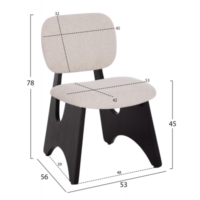 ΚΑΡΕΚΛΑ ΤΡΑΠΕΖΑΡΙΑΣ BELLISI HM18248.02 ΕΚΡΟΥ ΥΦΑΣΜΑ-PLYWOOD ΣΕ ΜΑΥΡΟ 53x56x78Υεκ. ΚΑΡΕΚΛΑ ΤΡΑΠΕΖΑΡΙΑΣ BELLISI HM18248.02 ΕΚΡΟΥ ΥΦΑΣΜΑ-PLYWOOD ΣΕ ΜΑΥΡΟ 53x56x78Υεκ.