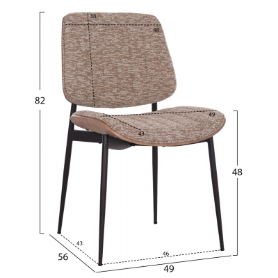 ΚΑΡΕΚΛΑ ΤΡΑΠΕΖΑΡΙΑΣ CONTI HM9983.02 ΜΑΥΡΟ ΜΕΤΑΛΛΟ--ΚΑΦΕ ΥΦΑΣΜΑ 49x56x82Υεκ. ΚΑΡΕΚΛΑ ΤΡΑΠΕΖΑΡΙΑΣ CONTI HM9983.02 ΜΑΥΡΟ ΜΕΤΑΛΛΟ--ΚΑΦΕ ΥΦΑΣΜΑ 49x56x82Υεκ.