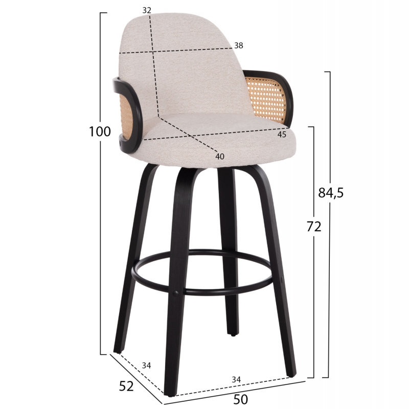 ΣΚΑΜΠΟ ΜΠΑΡ ΠΕΡΙΣΤΡΕΦΟΜΕΝΟ BECKER HM18251.02 PLYWOOD ΜΑΥΡΟ--ΕΚΡΟΥ ΥΦΑΣΜΑ 50x52x100Υ ΣΚΑΜΠΟ ΜΠΑΡ ΠΕΡΙΣΤΡΕΦΟΜΕΝΟ BECKER HM18251.02 PLYWOOD ΜΑΥΡΟ--ΕΚΡΟΥ ΥΦΑΣΜΑ 50x52x100Υ