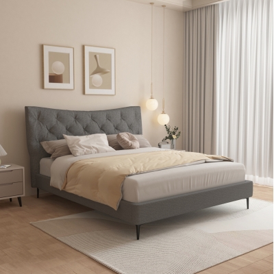 ΚΡΕΒΑΤΙ ΔΙΠΛΟ JILL HM737.01 ΥΦΑΣΜΑ ΣΕ ΓΚΡΙ--ΓΙΑ ΣΤΡΩΜΑ 160x200εκ. ΚΡΕΒΑΤΙ ΔΙΠΛΟ JILL HM737.01 ΥΦΑΣΜΑ ΣΕ ΓΚΡΙ--ΓΙΑ ΣΤΡΩΜΑ 160x200εκ.