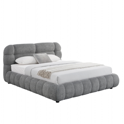 ΚΡΕΒΑΤΙ ΜΕ ΑΠΟΘ.ΧΩΡΟ MOLEN HM730.01 ΓΚΡΙ ΜΠΟΥΚΛΕ ΥΦΑΣΜΑ--ΓΙΑ ΣΤΡΩΜΑ 160x200εκ