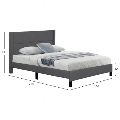 ΚΡΕΒΑΤΙ TRILLOP HM666.12 ΓΚΡΙ ΥΦΑΣΜΑ ΓΙΑ ΣΤΡΩΜΑ 160X200εκ. ΚΡΕΒΑΤΙ TRILLOP HM666.12 ΓΚΡΙ ΥΦΑΣΜΑ ΓΙΑ ΣΤΡΩΜΑ 160X200εκ.