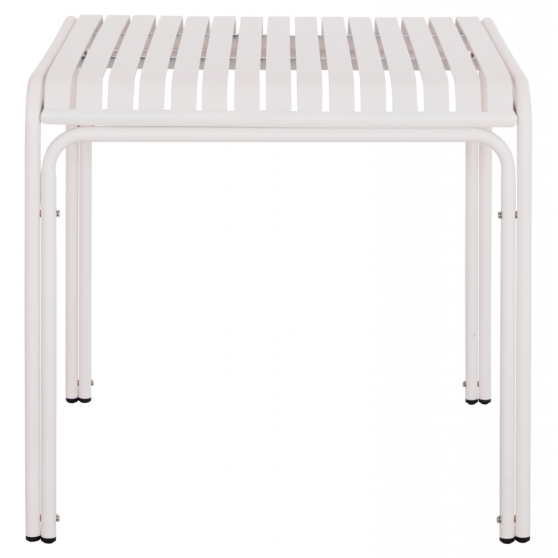 ΤΡΑΠΕΖΙ ΤΕΤΡΑΓΩΝΟ ΑΛΟΥΜΙΝΙΟΥ RACHEL HM6338.02 ΛΕΥΚΟ 80x80x75Υεκ.