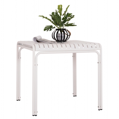 ΤΡΑΠΕΖΙ ΤΕΤΡΑΓΩΝΟ ΑΛΟΥΜΙΝΙΟΥ RACHEL HM6338.02 ΛΕΥΚΟ 80x80x75Υεκ.