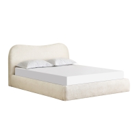 ΚΡΕΒΑΤΙ ROYA HM734.03 ΜΠΕΖ ΜΠΟΥΚΛΕ ΥΦΑΣΜΑ & ΑΠΟΘ.ΧΩΡΟΣ-- ΓΙΑ ΣΤΡΩΜΑ 160x200εκ