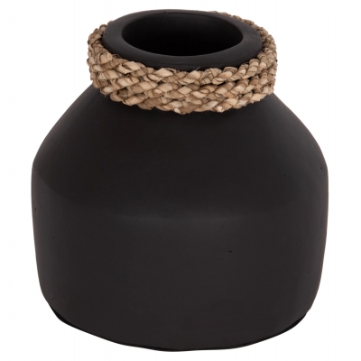 ΕΠΙΤΡΑΠΕΖΙΟ ΔΙΑΚΟΣΜΗΤΙΚΟ ΒΑΖΟ CAMMER HM4687.01XS ΤΕΡΑΚΟΤΑ ΣΕ ΜΑΥΡΟ--Φ16x15Υεκ.