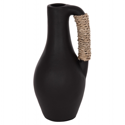 ΕΠΙΤΡΑΠΕΖΙΟ ΔΙΑΚΟΣΜΗΤΙΚΟ ΒΑΖΟ CAMMER HM4687.01L ΤΕΡΑΚΟΤΑ ΣΕ ΜΑΥΡΟ--Φ18x39Υεκ.