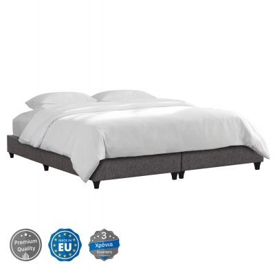 ΥΠΟΣΤΡΩΜΑ/ΚΡΕΒΑΤΙ KING-SIZE SIGGY HM21218 ΓΚΡΙ ΥΦΑΣΜΑ--ΓΙΑ 180x200εκ.