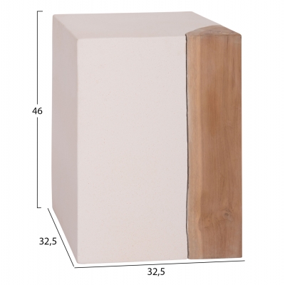 ΒΟΗΘΗΤΙΚΟ ΤΡΑΠΕΖΙ LEIA HM18163.02 FIBER CEMENT ΛΕΥΚΟ-ΞΥΛΟ TEAK 32.5x32.5x46Υεκ. ΒΟΗΘΗΤΙΚΟ ΤΡΑΠΕΖΙ LEIA HM18163.02 FIBER CEMENT ΛΕΥΚΟ-ΞΥΛΟ TEAK 32.5x32.5x46Υεκ.
