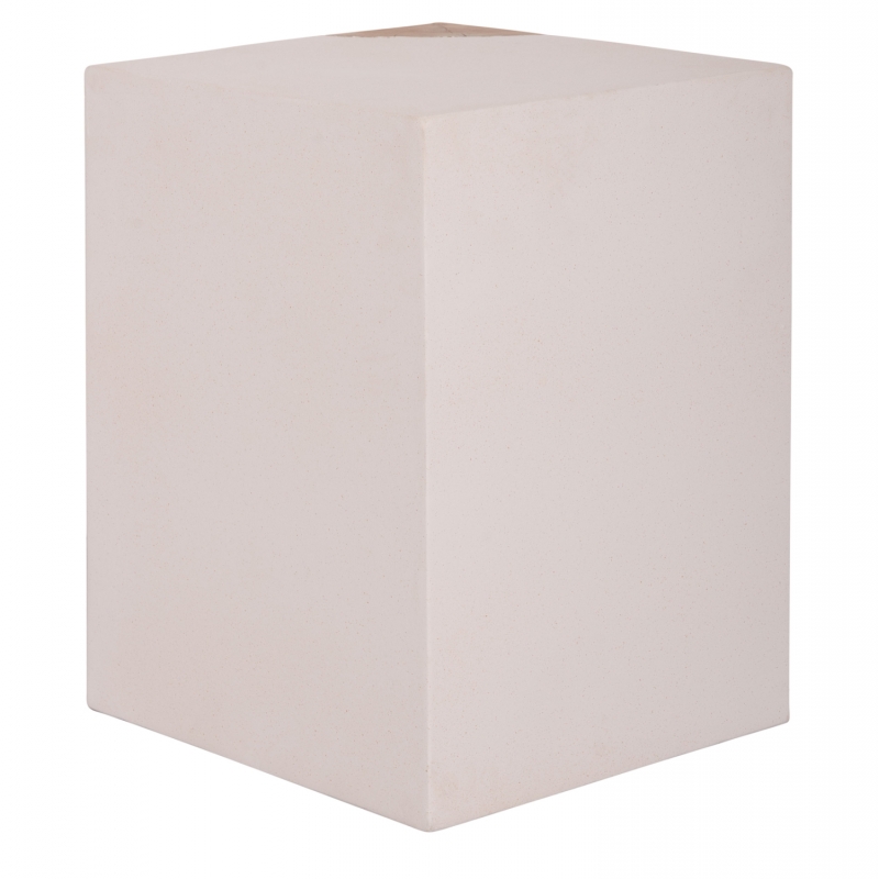 ΒΟΗΘΗΤΙΚΟ ΤΡΑΠΕΖΙ LEIA HM18163.02 FIBER CEMENT ΛΕΥΚΟ-ΞΥΛΟ TEAK 32.5x32.5x46Υεκ.