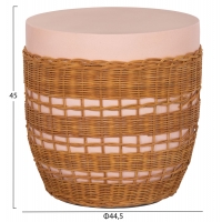 ΒΟΗΘΗΤΙΚΟ ΤΡΑΠΕΖΙ VILHENA HM18166 FIBER CEMENT ΡΟΖ-RATTAN ΦΥΣΙΚΟ Φ44.5x45Υεκ. ΒΟΗΘΗΤΙΚΟ ΤΡΑΠΕΖΙ VILHENA HM18166 FIBER CEMENT ΡΟΖ-RATTAN ΦΥΣΙΚΟ Φ44.5x45Υεκ.