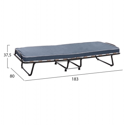 ΚΡΕΒΑΤΙ-ΡΑΝΤΖΟ ΙΤΑΛΙΑΣ SLADE HM604.03 ΜΕΤΑΛ. ΜΕ ΡΟΔΕΣ & ΣΤΡΩΜΑ 6,5εκ ΟΨΗ ΤΖΙΝ 80x183x37,5Yεκ ΚΡΕΒΑΤΙ-ΡΑΝΤΖΟ ΙΤΑΛΙΑΣ SLADE HM604.03 ΜΕΤΑΛ. ΜΕ ΡΟΔΕΣ & ΣΤΡΩΜΑ 6,5εκ ΟΨΗ ΤΖΙΝ 80x183x37,5Yεκ