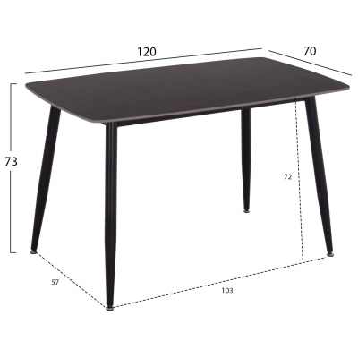ΣΕΤ ΤΡΑΠΕΖΑΡΙΑΣ 5ΤΜΧ RAVEN HM21224.02 ΚΕΡΑΜΙΚΟ TOP ΜΑΥΡΟ ΜΑΡΜΑΡΟ--ΒΕΛΟΥΔΟ ΜΑΥΡΟ