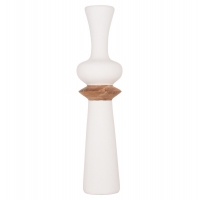 ΔΙΑΚΟΣΜΗΤΙΚΟ ΒΑΖΟ ΔΑΠΕΔΟΥ NEBULA HM4660.02L FIBER CEMENT ΛΕΥΚΟ--ΞΥΛΟ ΤΕΑΚ Φ45x172Υεκ