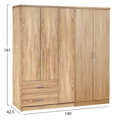 ΝΤΟΥΛΑΠΑ 5ΦΥΛΛΗ CAESAR HM21234.02 ΜΕΛΑΜΙΝΗ ΧΡΩΜΑ SONAMA 150x42.5x181Υεκ ΝΤΟΥΛΑΠΑ 5ΦΥΛΛΗ CAESAR HM21234.02 ΜΕΛΑΜΙΝΗ ΧΡΩΜΑ SONAMA 150x42.5x181Υεκ