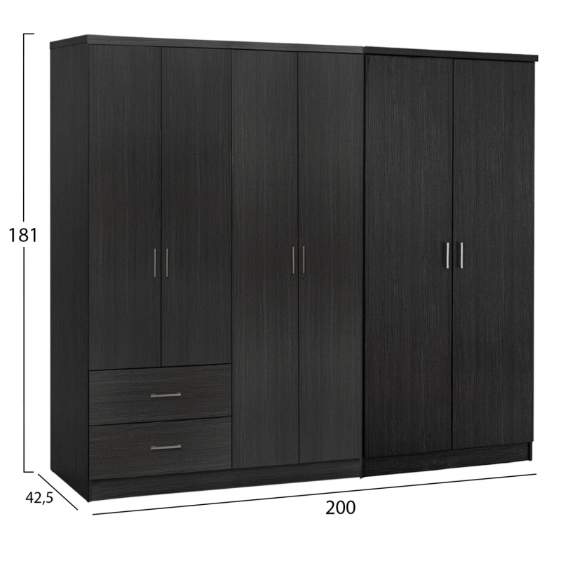 ΝΤΟΥΛΑΠΑ 6ΦΥΛΛΗ BLAKELY HM21235.01 ΜΕΛΑΜΙΝΗ ΧΡΩΜΑ ZEBRANO 201x43x181Υεκ ΝΤΟΥΛΑΠΑ 6ΦΥΛΛΗ BLAKELY HM21235.01 ΜΕΛΑΜΙΝΗ ΧΡΩΜΑ ZEBRANO 201x43x181Υεκ