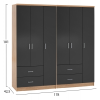 ΝΤΟΥΛΑΠΑ 6ΦΥΛΛΗ CAESAR HM21236.01 ΜΕΛΑΜΙΝΗ SONAMA & ΣΚΟΥΡΟ ΓΚΡΙ 180x42,5Χ181Υεκ. ΝΤΟΥΛΑΠΑ 6ΦΥΛΛΗ CAESAR HM21236.01 ΜΕΛΑΜΙΝΗ SONAMA & ΣΚΟΥΡΟ ΓΚΡΙ 180x42,5Χ181Υεκ.