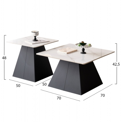 ΣΕΤ 2 ΤΡΑΠΕΖΙΑ ΣΑΛΟΝΙΟΥ QUBER(X) HM18311.02 SINTERED STONE ΤΕΤΡΑΓΩΝΟ--ΒΑΣΕΙΣ ΜΑΥΡΕΣ ΣΕΤ 2 ΤΡΑΠΕΖΙΑ ΣΑΛΟΝΙΟΥ QUBER(X) HM18311.02 SINTERED STONE ΤΕΤΡΑΓΩΝΟ--ΒΑΣΕΙΣ ΜΑΥΡΕΣ