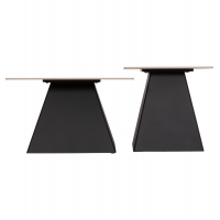 ΣΕΤ 2 ΤΡΑΠΕΖΙΑ ΣΑΛΟΝΙΟΥ QUBER(X) HM18311.02 SINTERED STONE ΤΕΤΡΑΓΩΝΟ--ΒΑΣΕΙΣ ΜΑΥΡΕΣ