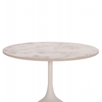 ΤΡΑΠΕΖΙ ΣΑΛΟΝΙΟΥ LONGSTEM HM18317.01 ΒΑΣΗ ΛΕΥΚΗ--SINTERED STONE CALACATA GOLD Φ50