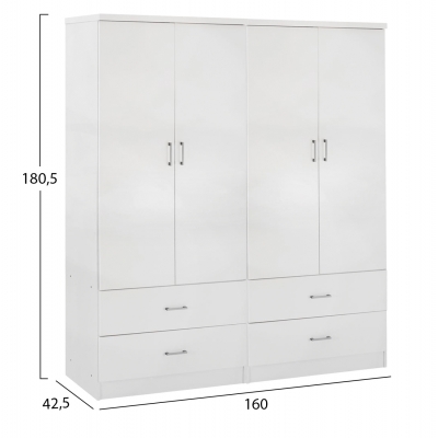 ΝΤΟΥΛΑΠΑ 4ΦΥΛΛΗ REINA ME 4 ΣΥΡΤΑΡΙΑ HM21258 ΜΕΛΑΜΙΝΗ ΣΕ ΛΕΥΚΟ 160x42,5x180,5Υεκ ΝΤΟΥΛΑΠΑ 4ΦΥΛΛΗ REINA ME 4 ΣΥΡΤΑΡΙΑ HM21258 ΜΕΛΑΜΙΝΗ ΣΕ ΛΕΥΚΟ 160x42,5x180,5Υεκ