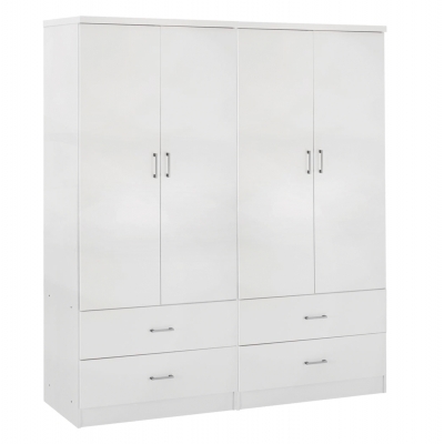 ΝΤΟΥΛΑΠΑ 4ΦΥΛΛΗ REINA ME 4 ΣΥΡΤΑΡΙΑ HM21258 ΜΕΛΑΜΙΝΗ ΣΕ ΛΕΥΚΟ 160x42,5x180,5Υεκ