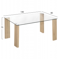 ΣΕΤ ΤΡΑΠΕΖΑΡΙΑΣ 5ΤΜΧ LADY HM11595 ΓΥΑΛΙ--ΜΕΤΑΛΛΟ--MDF ΣΕ SONAMA & ΚΑΦΕ ΥΦΑΣΜΑ