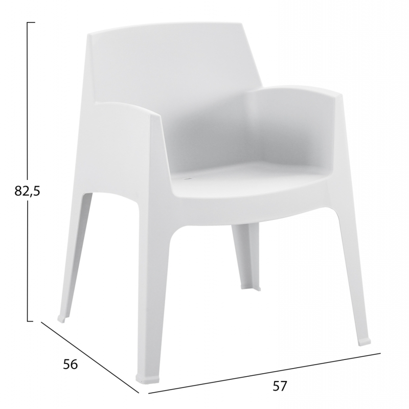 ΣΕΤ 3ΤΜΧ ΠΟΛΥΠΡΟΠΥΛΕΝΙΟΥ SLEEK HM21267.01 ΤΡΑΠΕΖΑΚΙ & 2 ΠΟΛΥΘΡΟΝΕΣ-ΛΕΥΚΟ