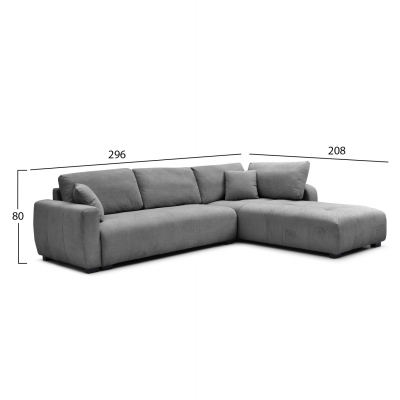 ΓΩΝΙΑΚΟΣ ΚΑΝΑΠΕΣ ΑΝΑΣΤΡΕΨΙΜΟΣ MEDEL HM3288.01 ΓΚΡΙ P.E. ΥΦΑΣΜΑ 290x208x80Υεκ ΓΩΝΙΑΚΟΣ ΚΑΝΑΠΕΣ ΑΝΑΣΤΡΕΨΙΜΟΣ MEDEL HM3288.01 ΓΚΡΙ P.E. ΥΦΑΣΜΑ 290x208x80Υεκ