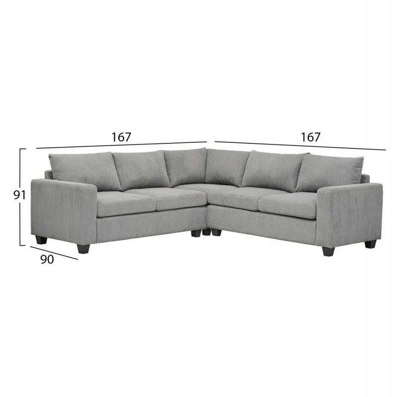 ΓΩΝΙΑΚΟΣ ΚΑΝΑΠΕΣ CALDER HM3286.01 ΓΚΡΙ ΥΦΑΣΜΑ 254x254x90(κάθισμα)x91Υεκ. ΓΩΝΙΑΚΟΣ ΚΑΝΑΠΕΣ CALDER HM3286.01 ΓΚΡΙ ΥΦΑΣΜΑ 254x254x90(κάθισμα)x91Υεκ.