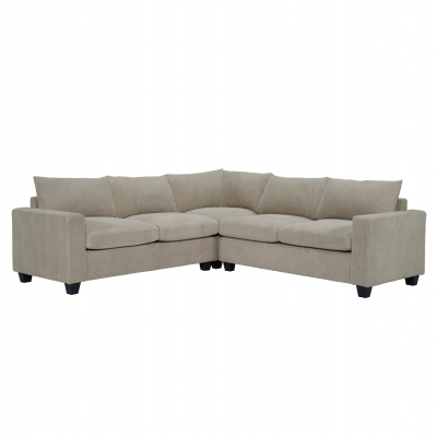 ΓΩΝΙΑΚΟΣ ΚΑΝΑΠΕΣ CALDER HM3286.03 ΜΠΕΖ ΥΦΑΣΜΑ 254x254x90(κάθισμα)x91Υεκ.