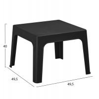 ΣΕΤ 3ΤΜΧ ΠΟΛΥΠΡΟΠΥΛΕΝΙΟΥ SLEEK HM21267.02 ΤΡΑΠΕΖΑΚΙ & 2 ΠΟΛΥΘΡΟΝΕΣ-ΜΑΥΡΟ