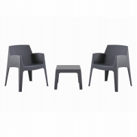 ΣΕΤ 3ΤΜΧ ΠΟΛΥΠΡΟΠΥΛΕΝΙΟΥ SLEEK HM21267.10 ΤΡΑΠΕΖΑΚΙ & 2 ΠΟΛΥΘΡΟΝΕΣ-ΓΚΡΙ