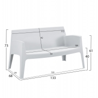 ΣΕΤ ΣΑΛΟΝΙ ΕΞ.ΧΩΡΟΥ 4ΤΜΧ SLEEK HM21268.01 ΛΕΥΚΟ ΠΟΛΥΠΡΟΠΥΛΕΝΙΟ