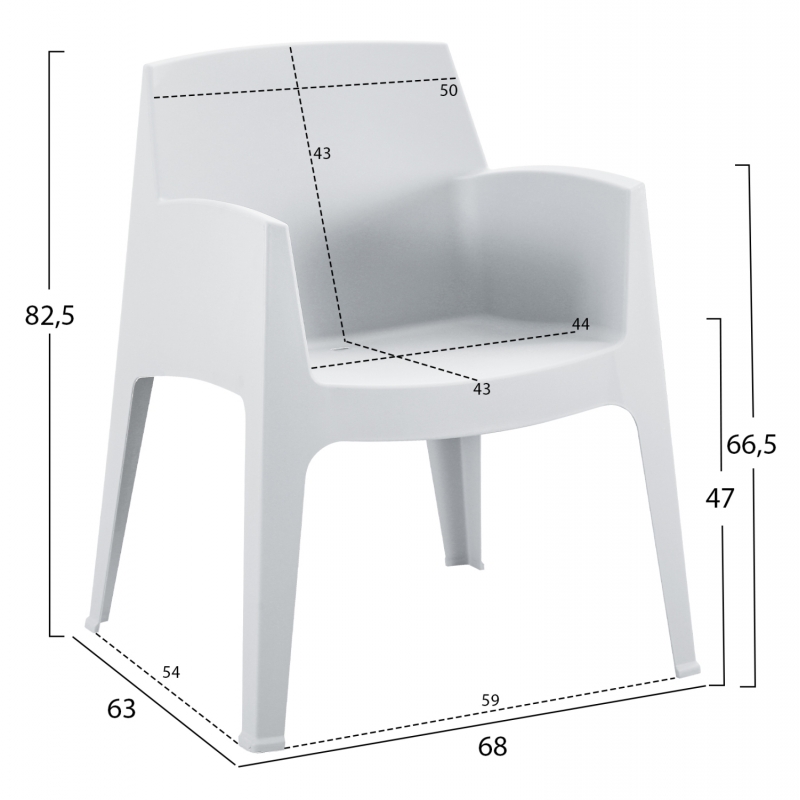 ΣΕΤ ΣΑΛΟΝΙ ΕΞ.ΧΩΡΟΥ 4ΤΜΧ SLEEK HM21268.01 ΛΕΥΚΟ ΠΟΛΥΠΡΟΠΥΛΕΝΙΟ