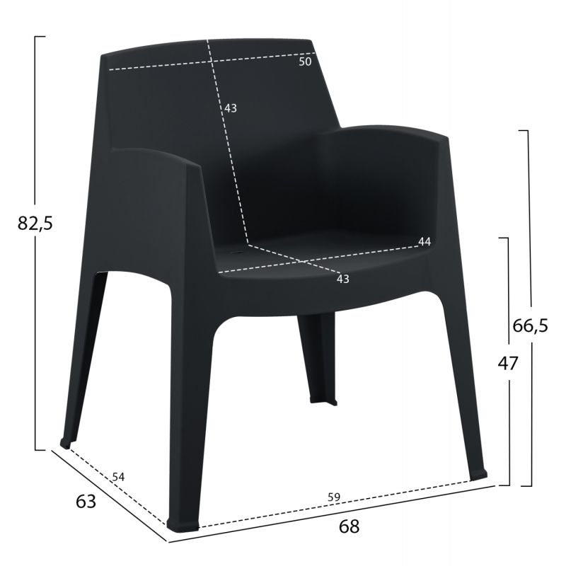 ΣΕΤ ΣΑΛΟΝΙ ΕΞ.ΧΩΡΟΥ 4ΤΜΧ SLEEK HM21268.02 ΜΑΥΡΟ ΠΟΛΥΠΡΟΠΥΛΕΝΙΟ